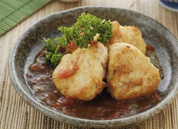蝦仁豆腐佐西柚芥末醬