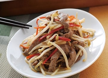 豆芽牛肉絲