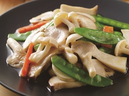 百菇豌豆炒