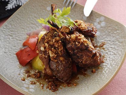 蒜味烤羊排