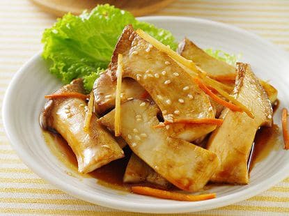 香煎芝麻鮑菇